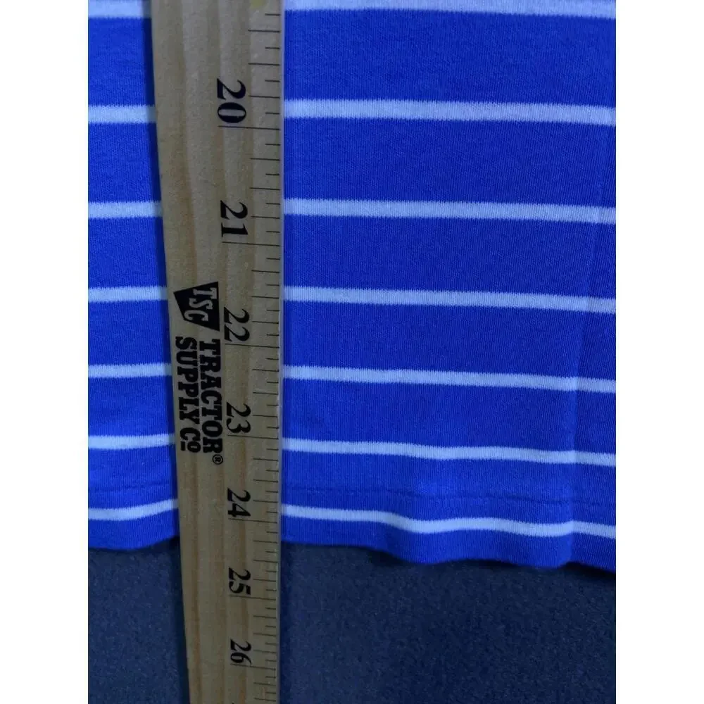 Polo Ralph Lauren Custom Fit 22x24.5 Golf Shirt Men’s Size L Blue White Stripes